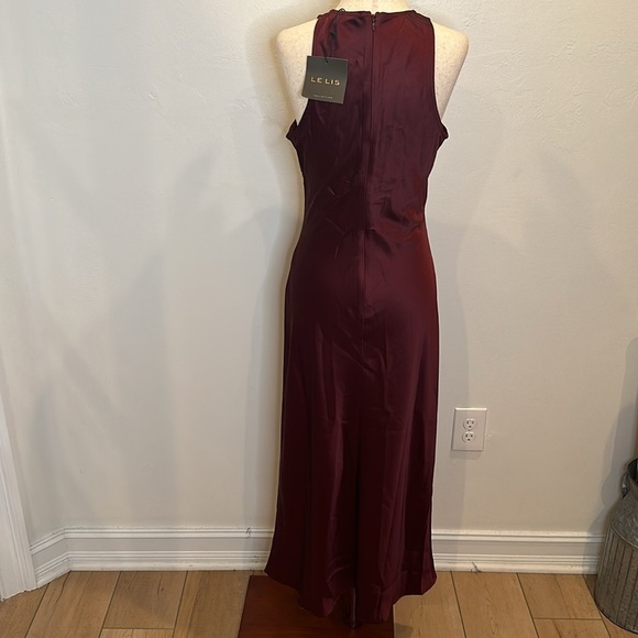 VICI LE LIS COLLECTION WINE COLOR SATIN SLIP MAXI DRESS BACK ZIPPER NWT MEDIUM - Picture 6 of 9